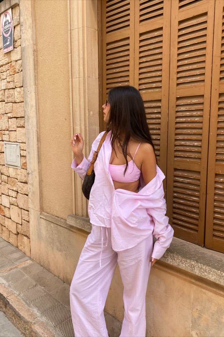 Ensemble Ivanna avec blouse ample et pantalon à jambes larges