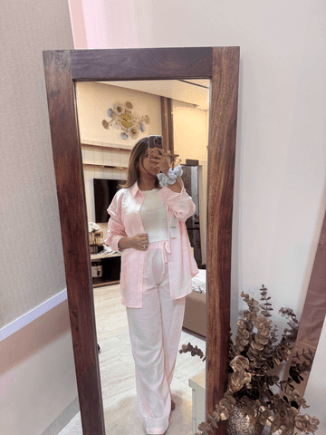 Ensemble Ivanna avec blouse ample et pantalon à jambes larges