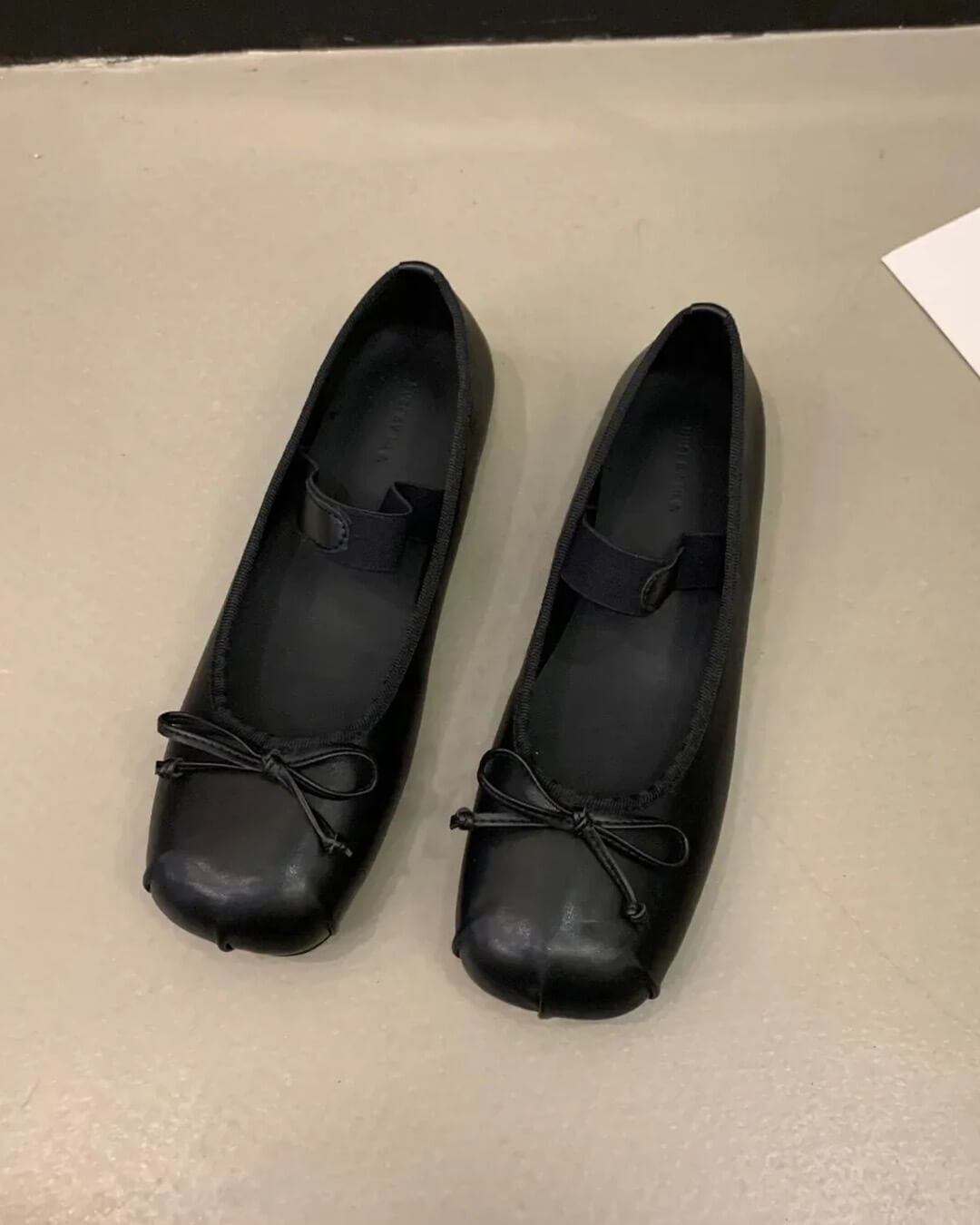 Ballerines en cuir avec nœud Angela