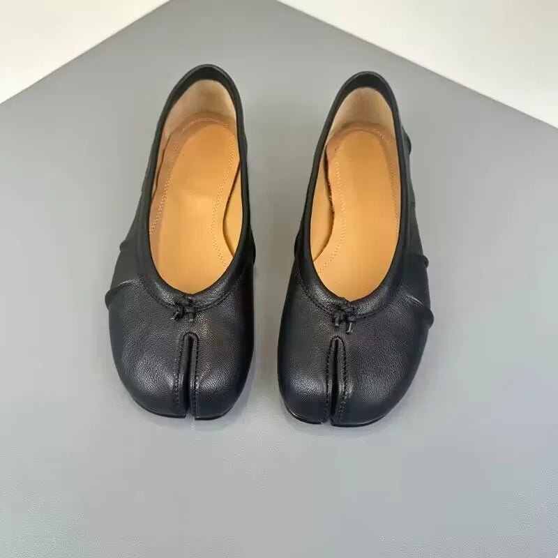 Mules Bianca en cuir à bout séparé