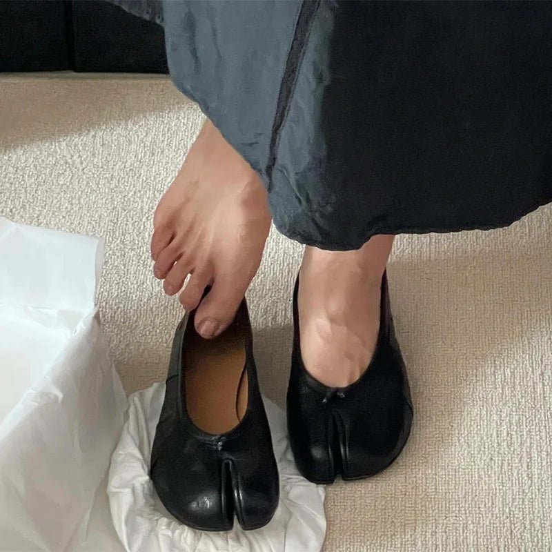 Mules Bianca en cuir à bout séparé