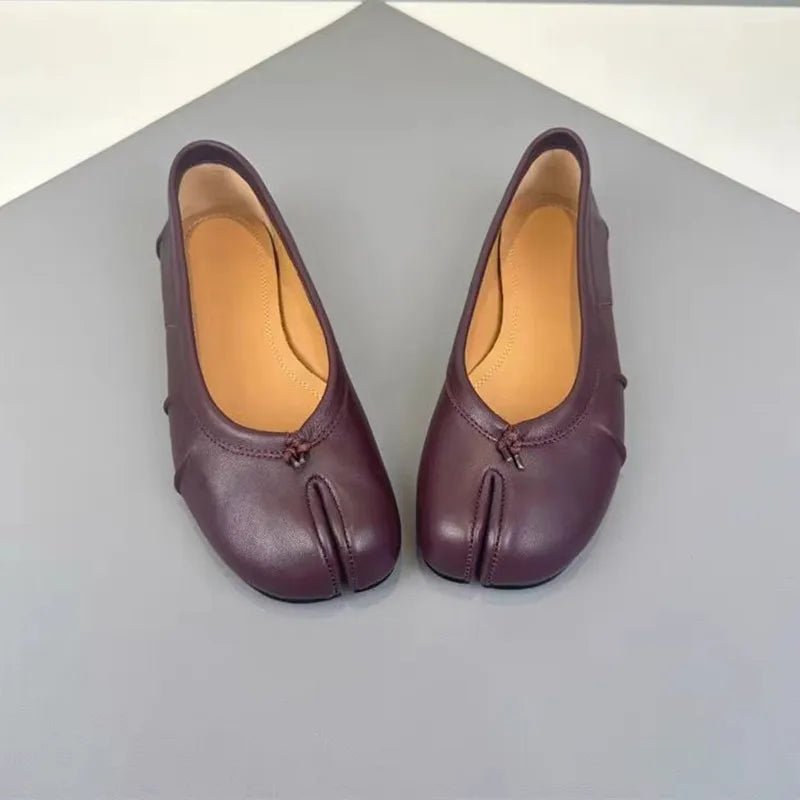 Mules Bianca en cuir à bout séparé