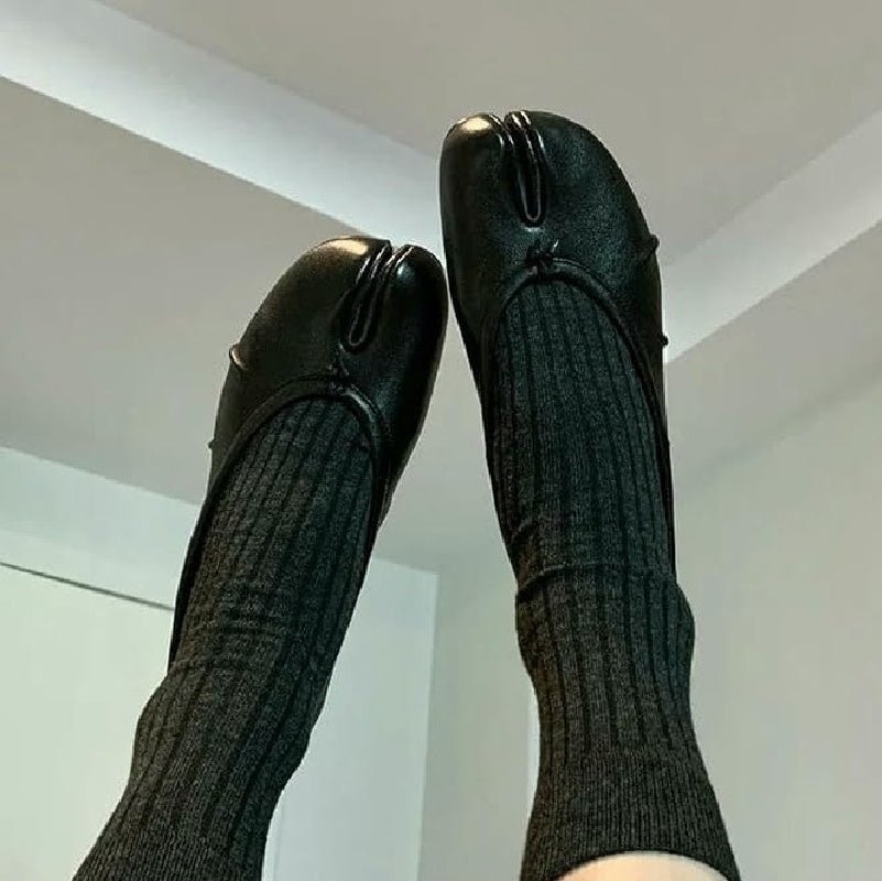 Mules Bianca en cuir à bout séparé