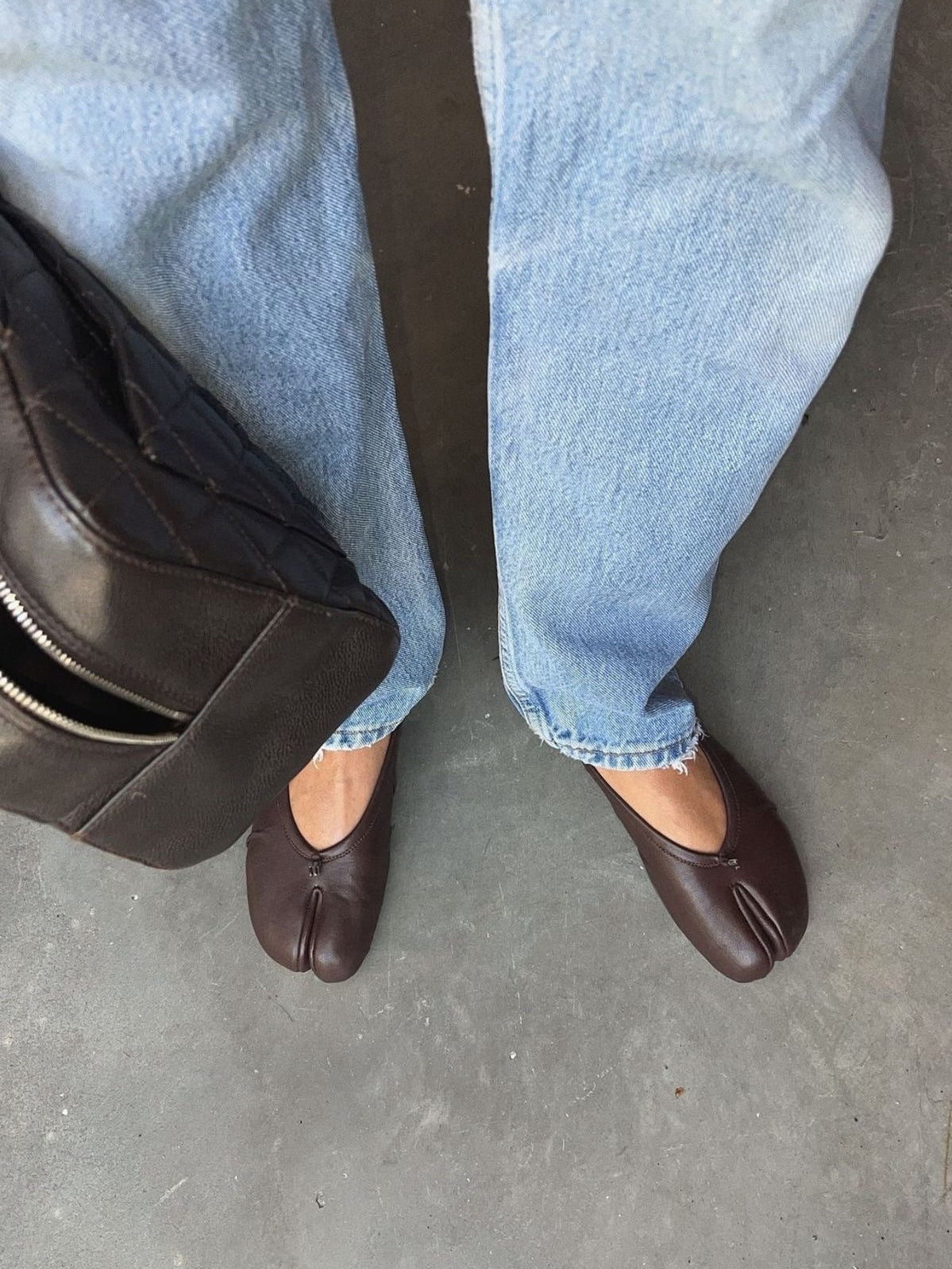 Mules Bianca en cuir à bout séparé