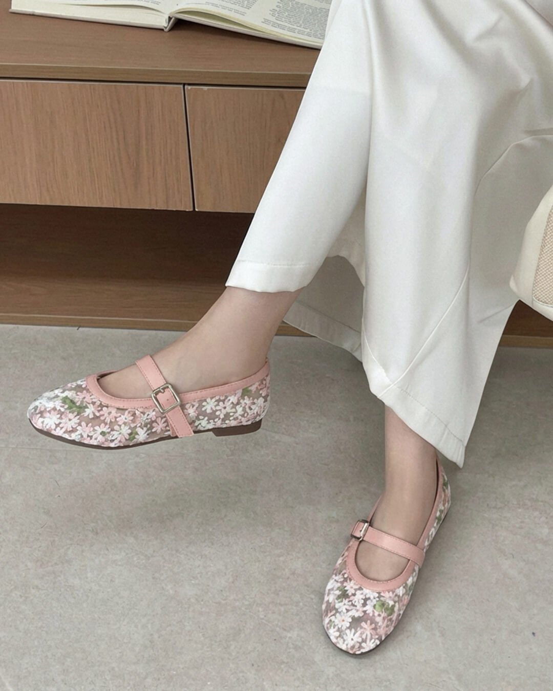 Ballerines Mary Jane en mesh Helen