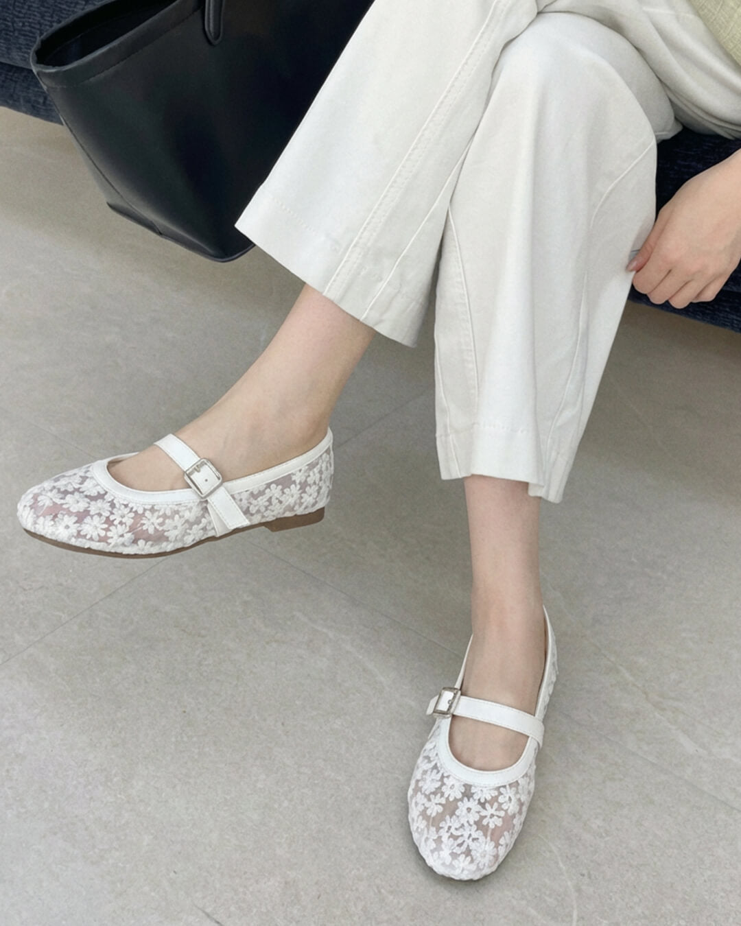 Ballerines Mary Jane en mesh Helen