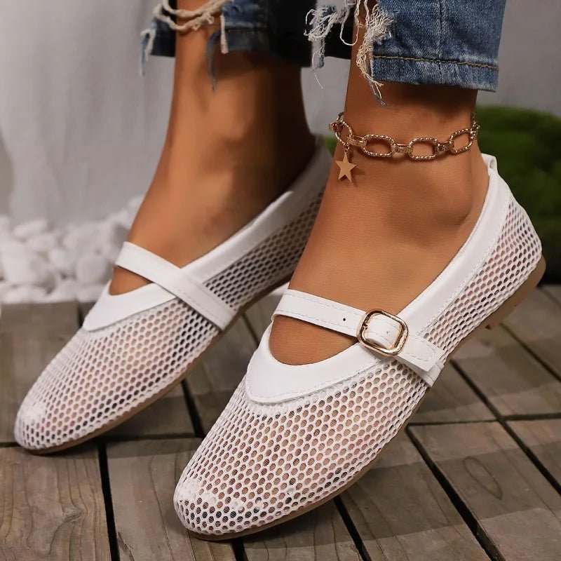 Ballerines Mary Jane en résille Hermione
