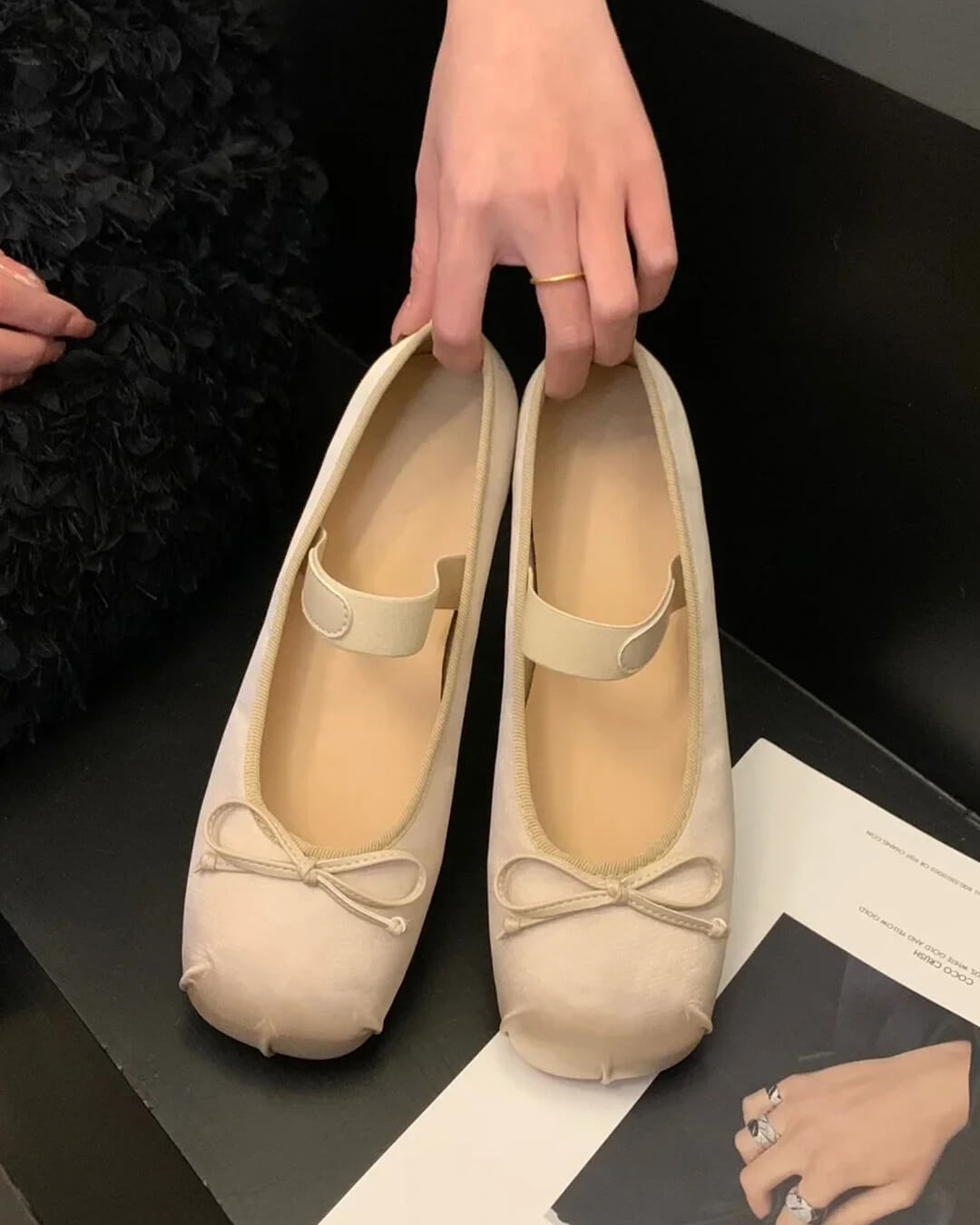 Ballerines en satin avec nœud Pamela