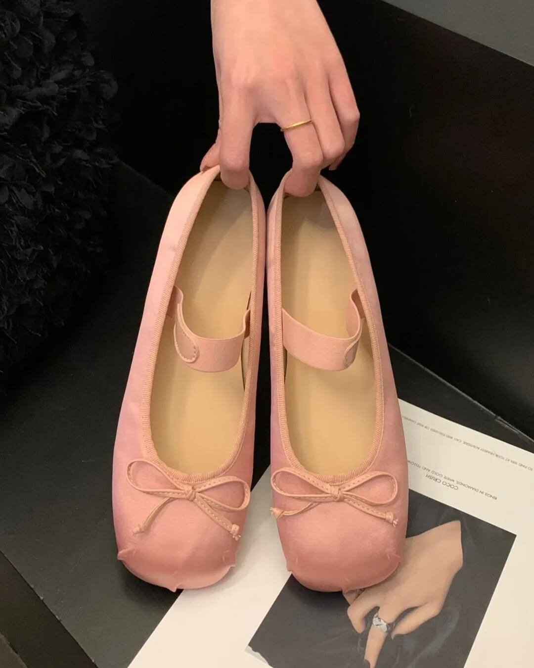 Ballerines en satin avec nœud Pamela