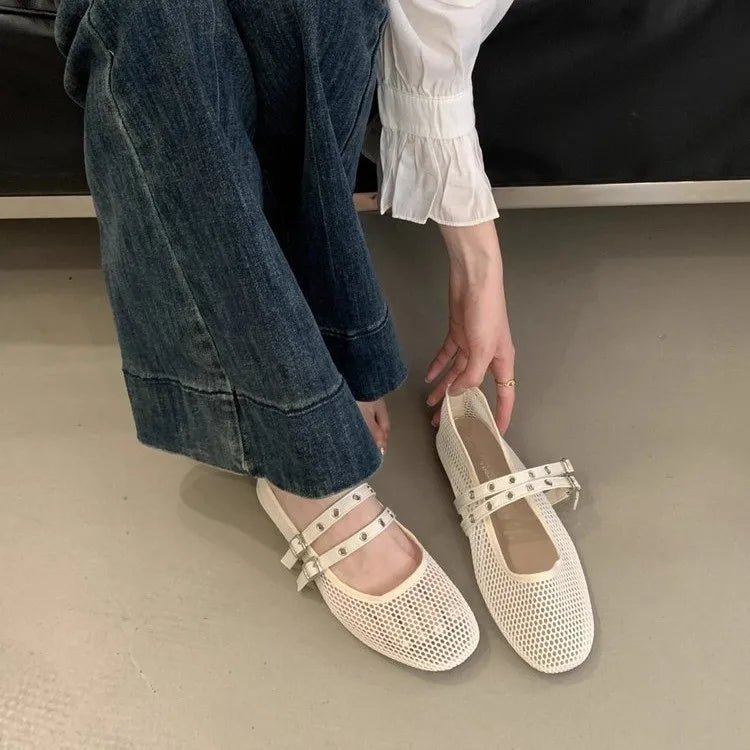 Ballerines en maille avec boucle Valerie