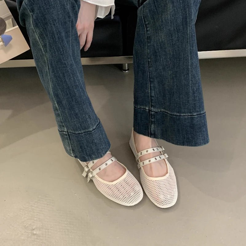 Ballerines en maille avec boucle Valerie