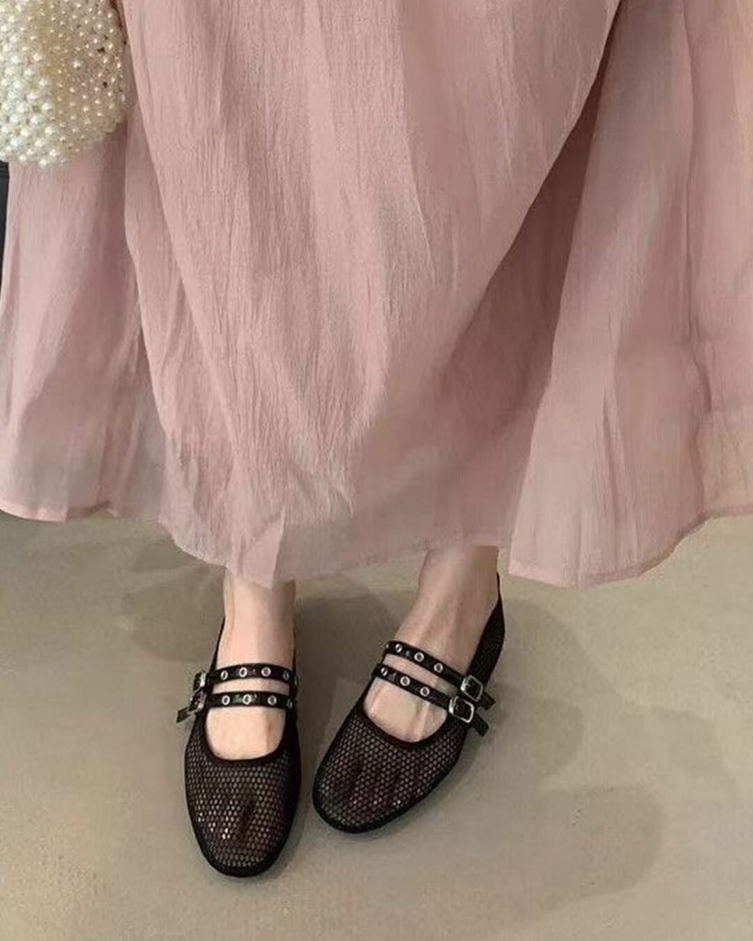 Ballerines en maille avec boucle Valerie