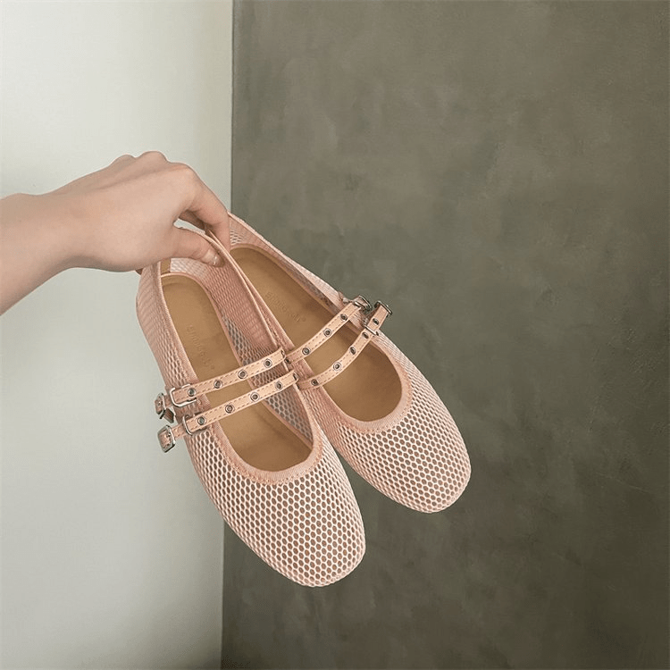 Ballerines en maille avec boucle Valerie