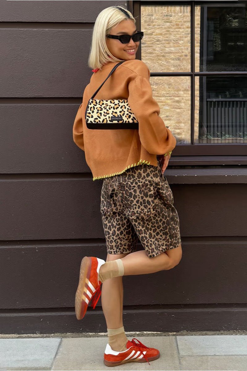 Short Nicole à imprimé léopard