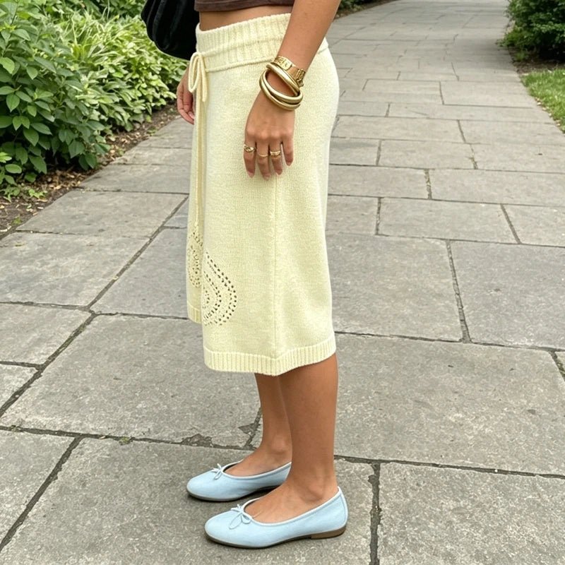 Short-culotte Sabina en maille à jambes larges