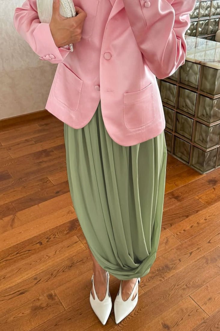 Afroza jupe maxi en mousseline fluide