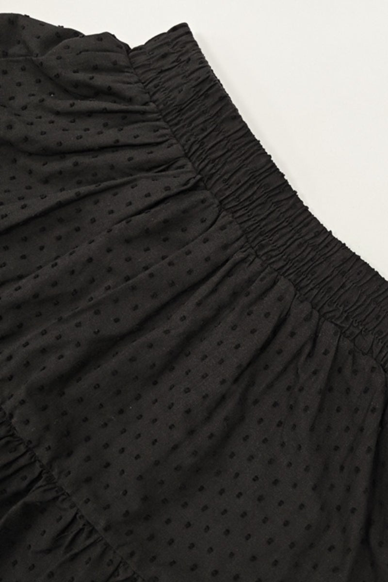 Minijupe Lena en dentelle jacquard à volants