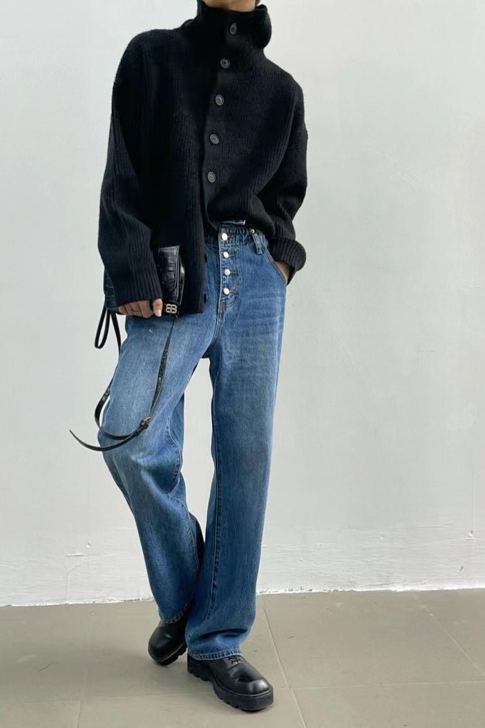 Cardigan femme côtelé à col cheminée