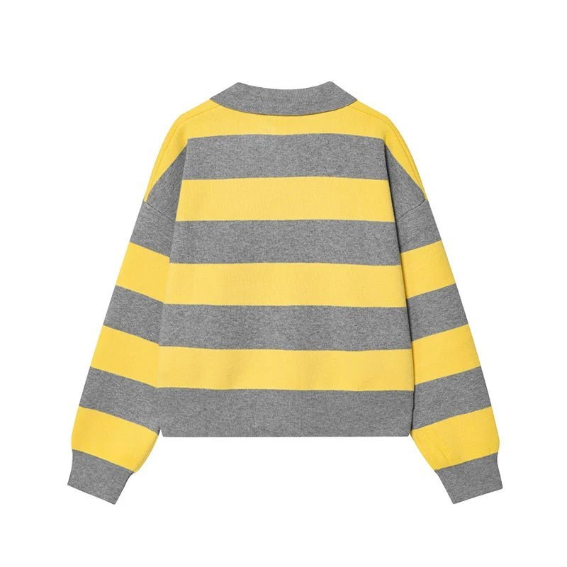 Pull Elena rayé à col polo