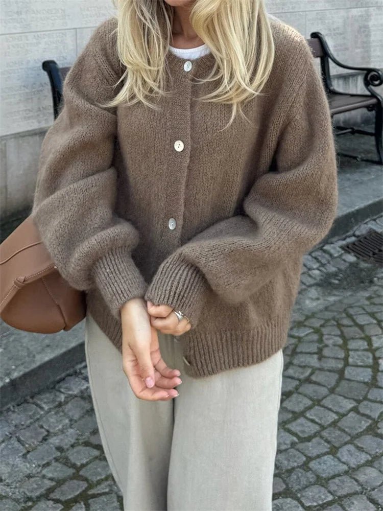 Gilet en maille duveteuse Freya