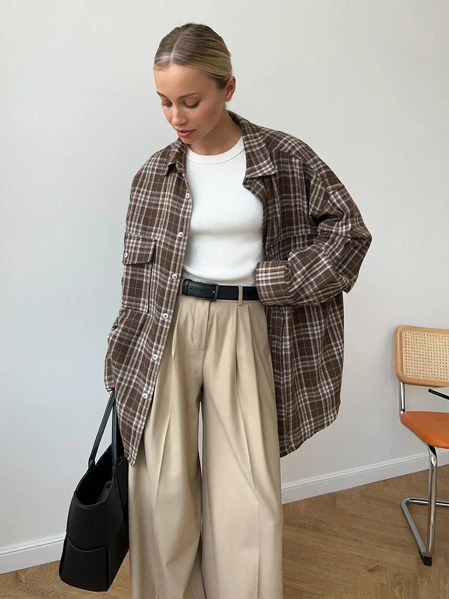 Blouse Emma à carreaux ample