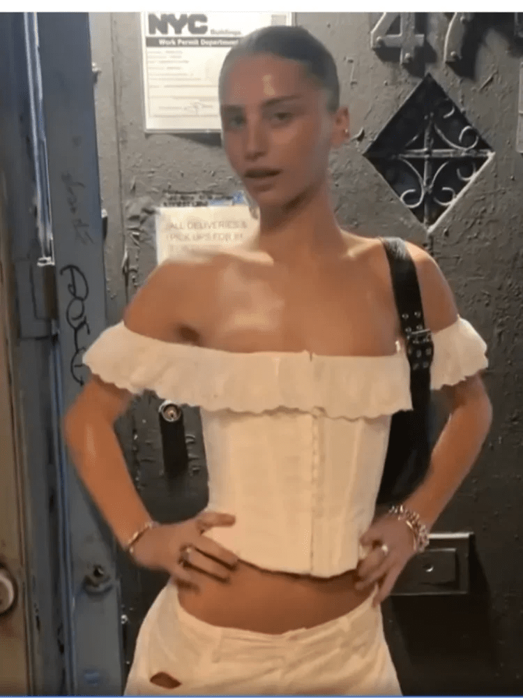 Top corset Jamie à volants