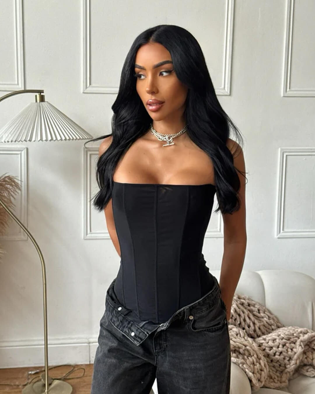 Top corset satiné Kelly