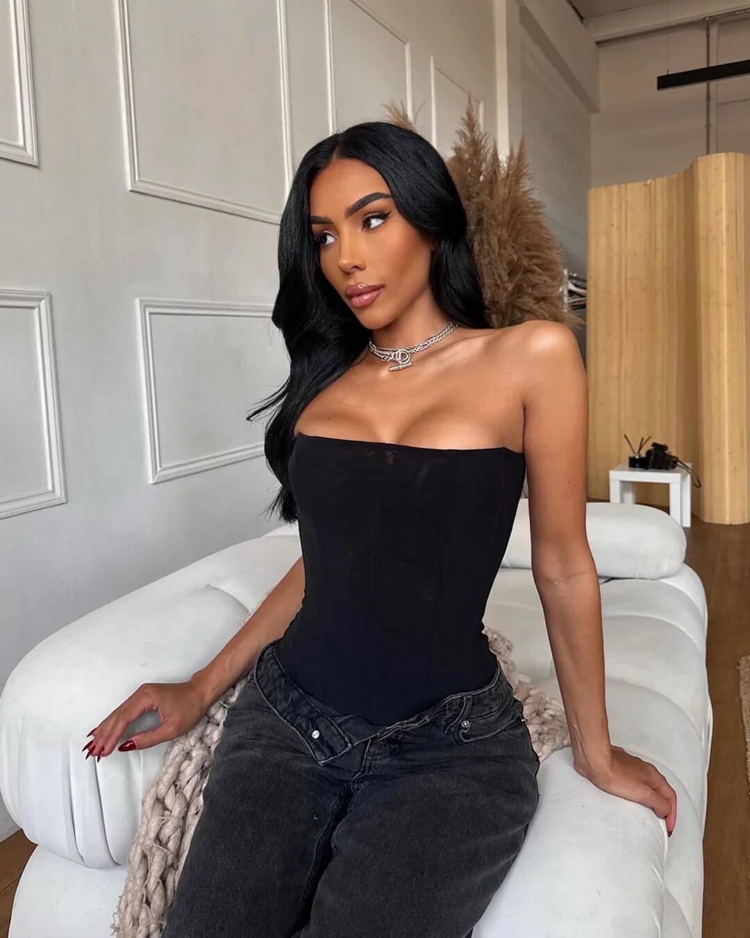 Top corset satiné Kelly
