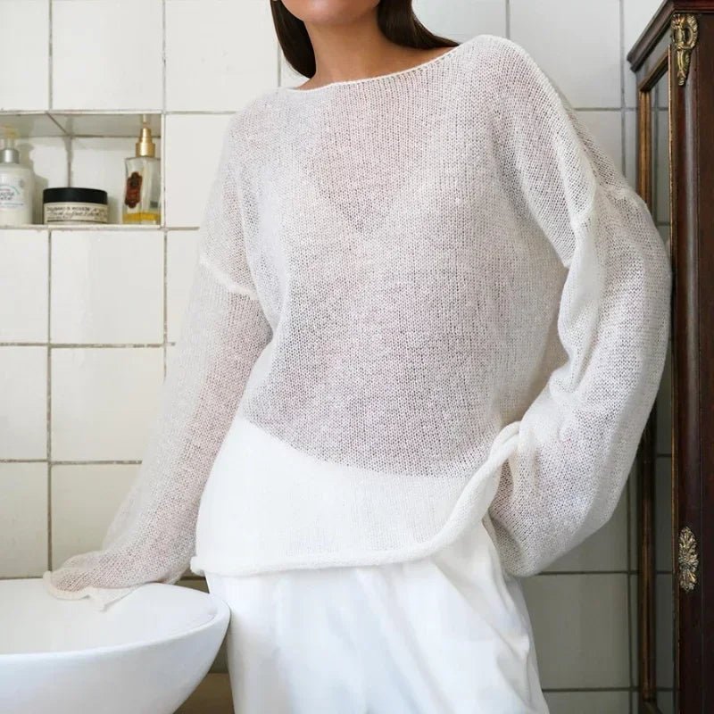 Pull ample translucide Lilian
