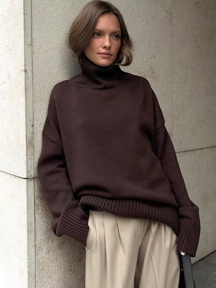 Pull à col roulé oversize Phoebe