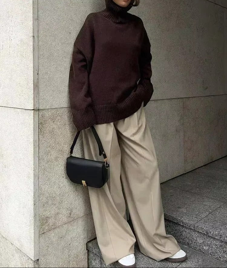 Pull à col roulé oversize Phoebe