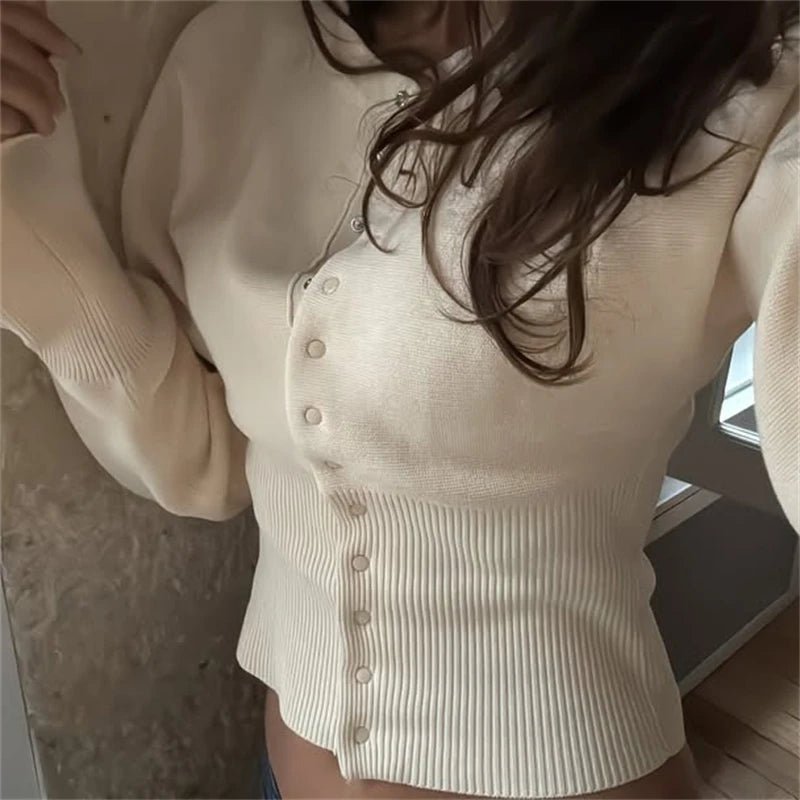 Cardigan en maille à boutons-pression Shelly