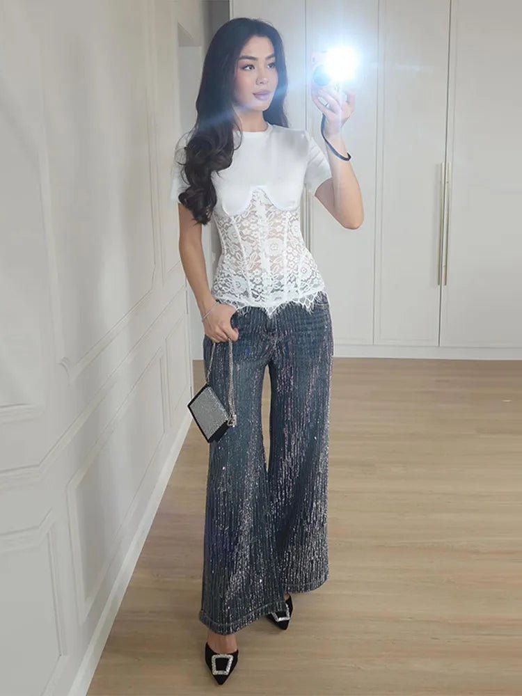Top corset en dentelle Suzie
