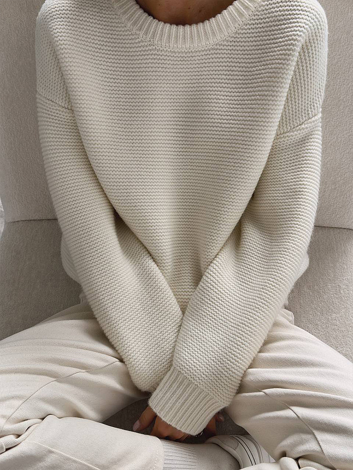 Aisionn - Jersey en maille de coton