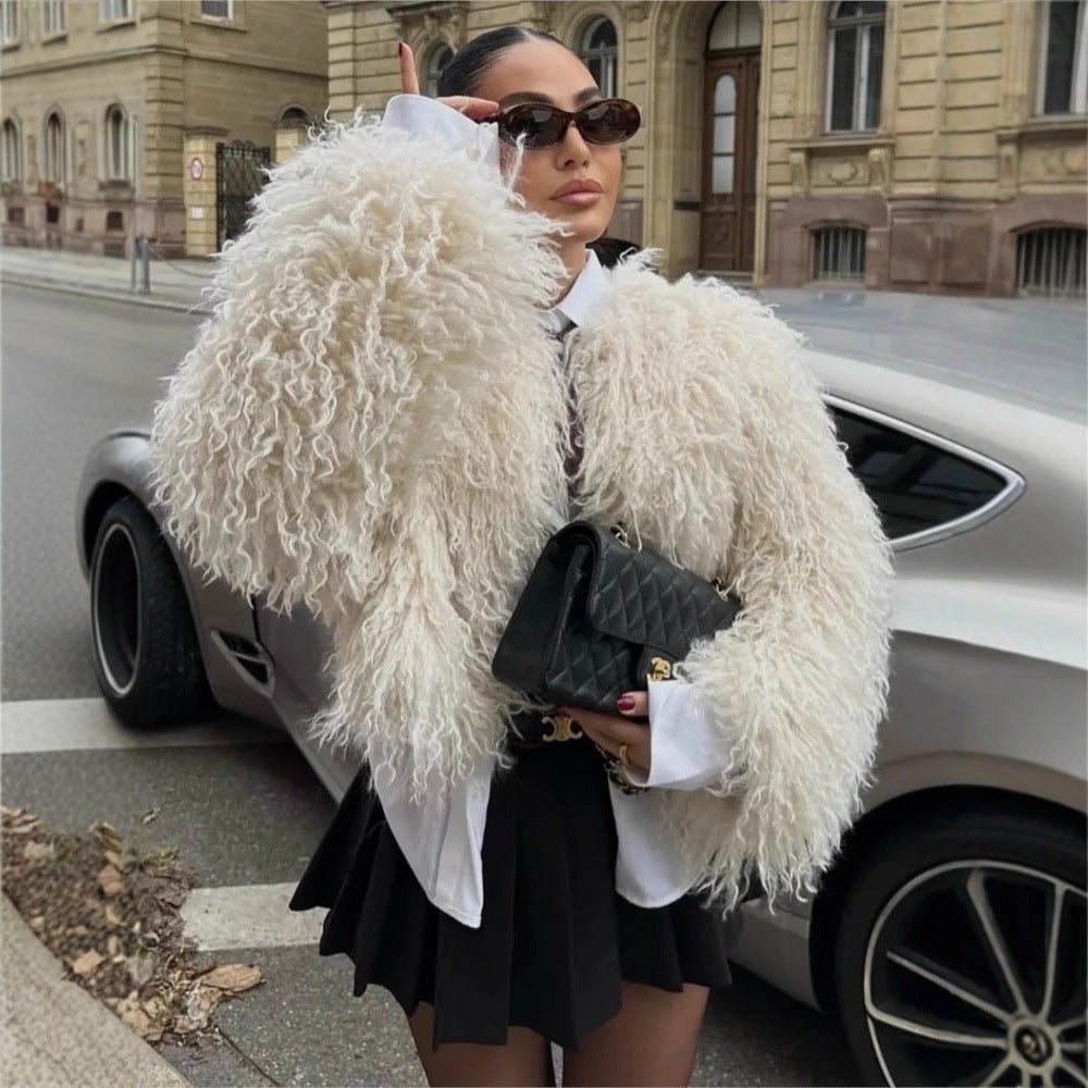 Veste douillette en fausse fourrure