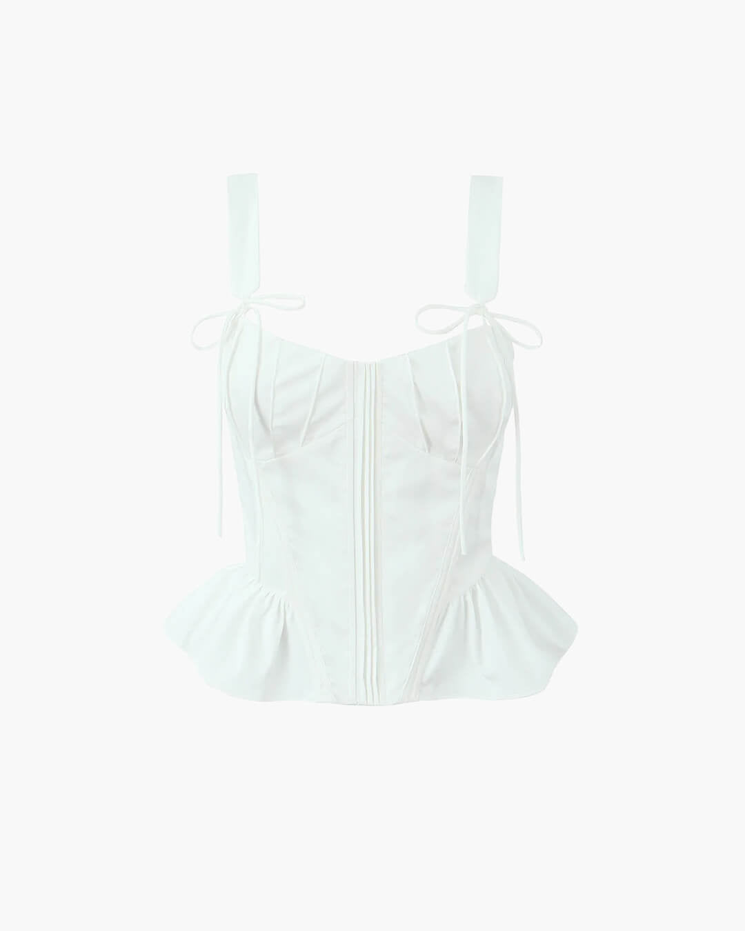 Top corseté Karley à bas volanté