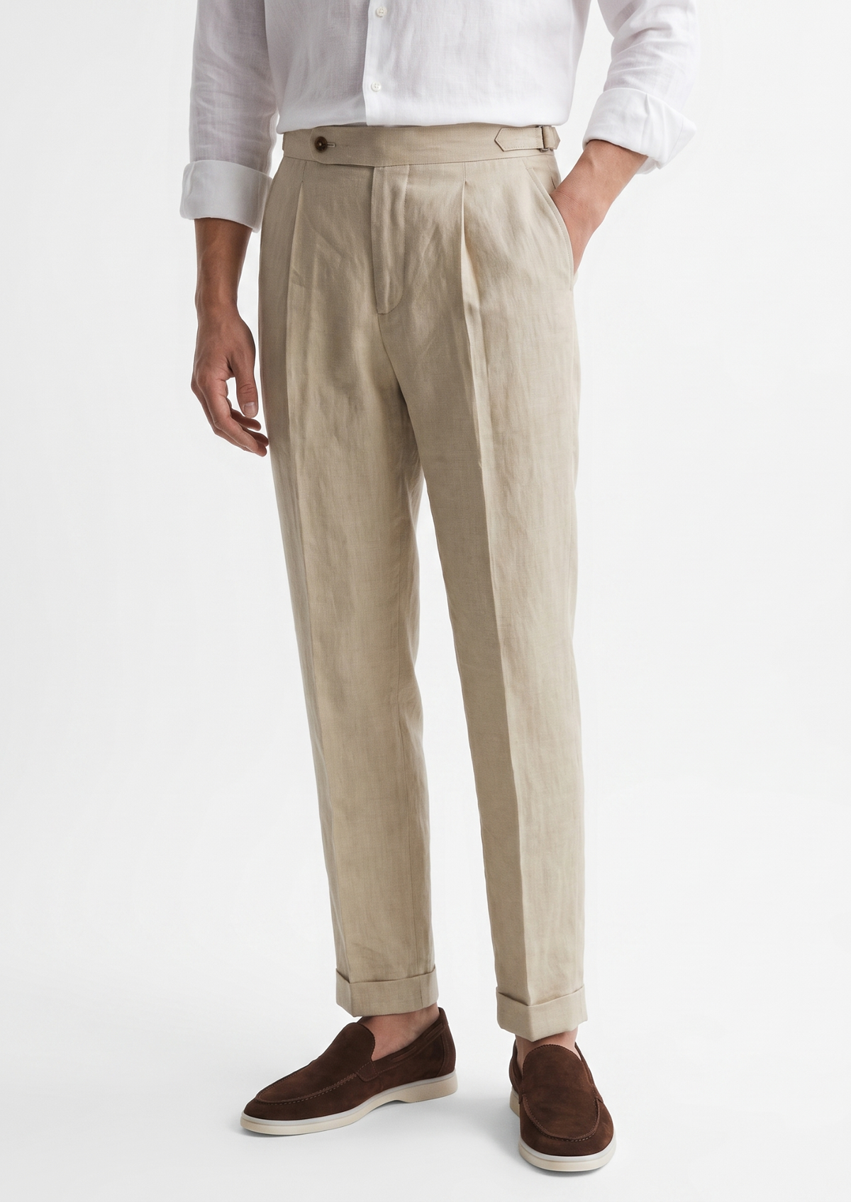 Pantalon côtier à pinces Tuscany sable