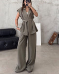 Ensemble Top à Bretelles Sans Manches et Pantalon