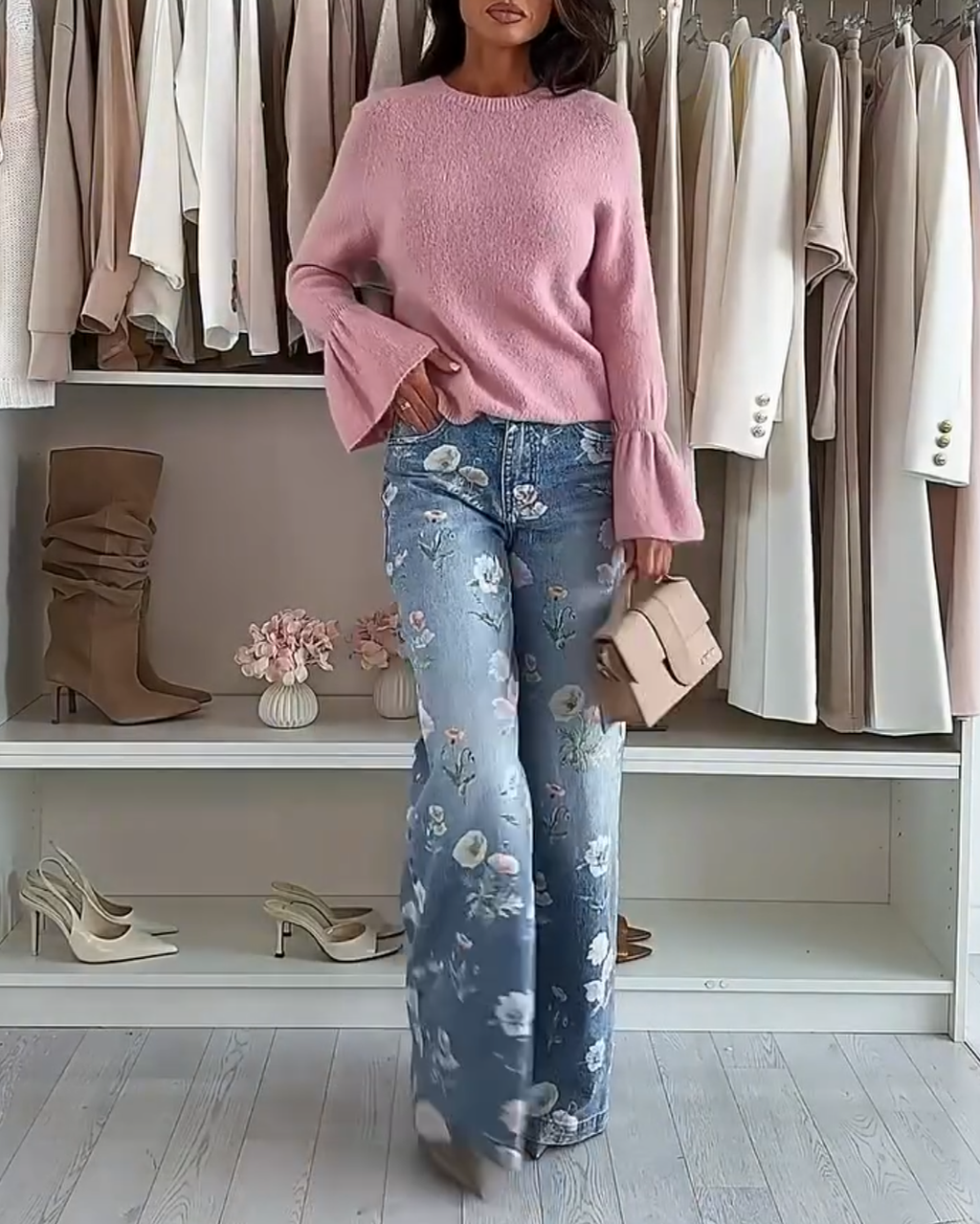 Jean Large Fleuri