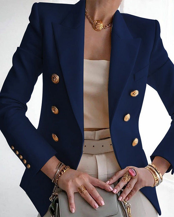 Tailleur Blazer Croisé Décontracté