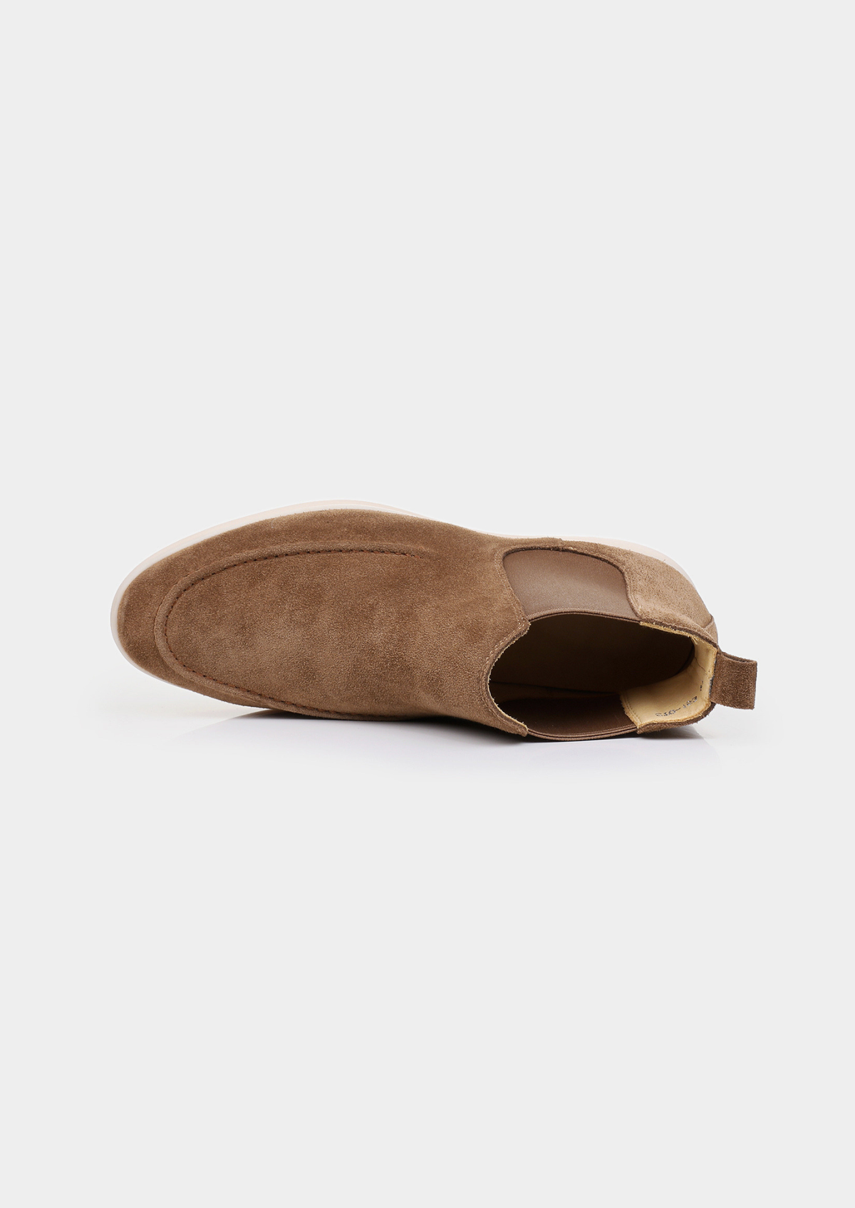 Bottine Chelsea en daim marron clair