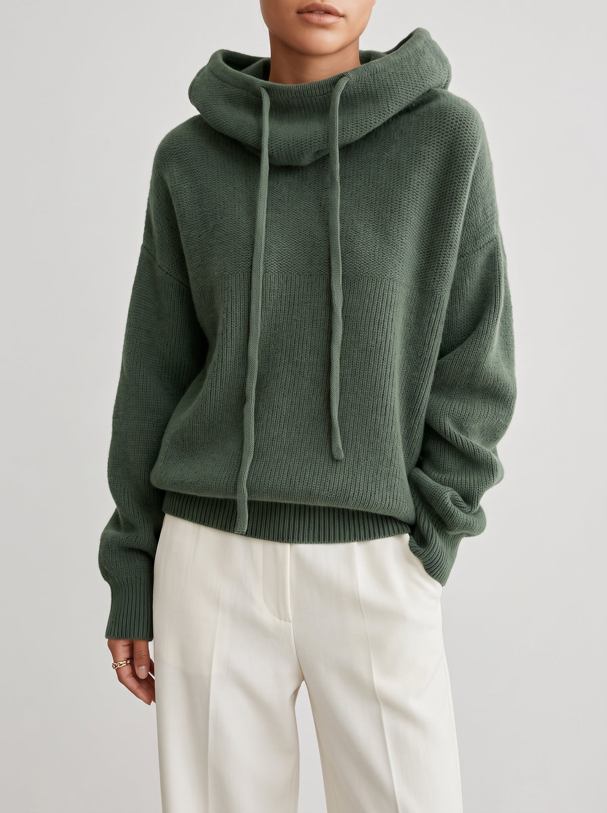 Nicole Hooded Jumper - Green