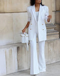 Tailleur Blazer 4 Boutons et Pantalon, 2 Pièces