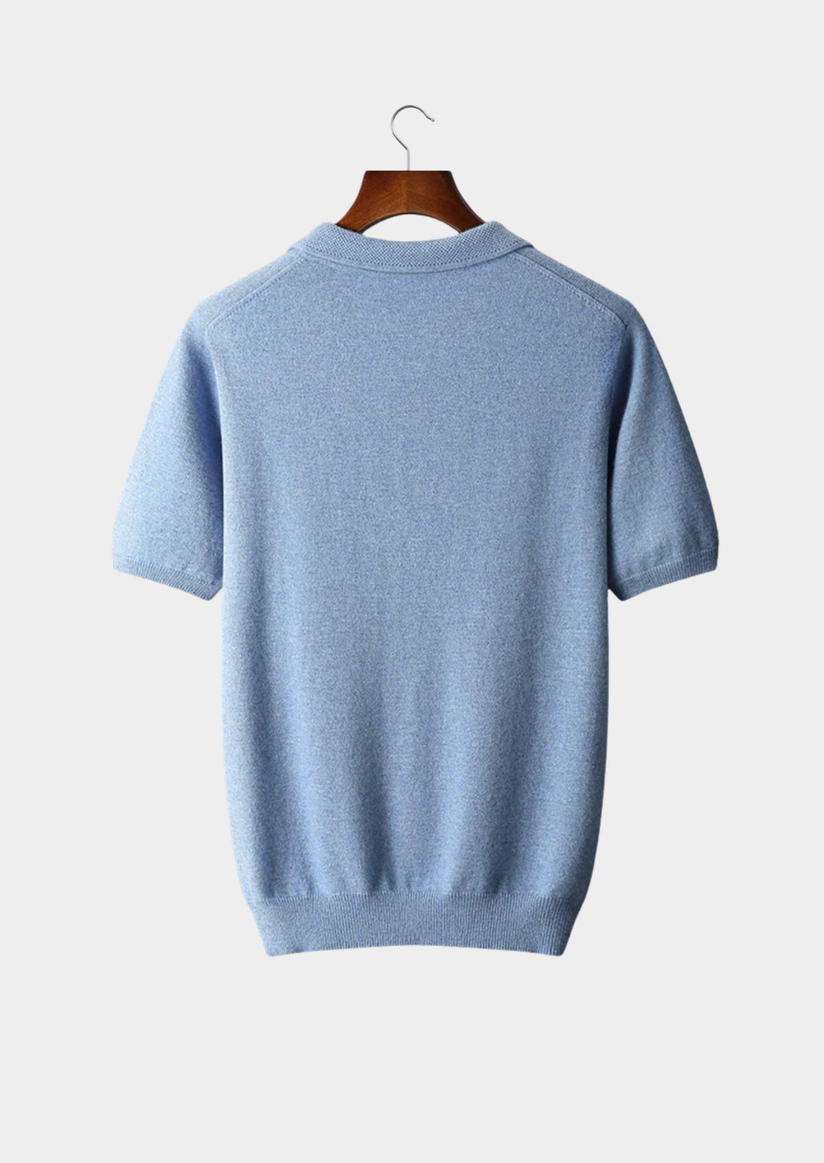 Polo classique en cachemire premium bleu clair