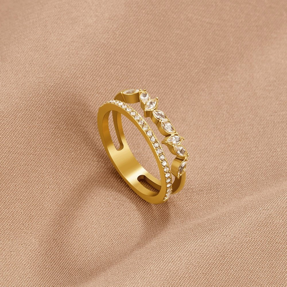 Bague Mia cristal or 18K