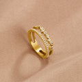 Bague Mia cristal or 18K