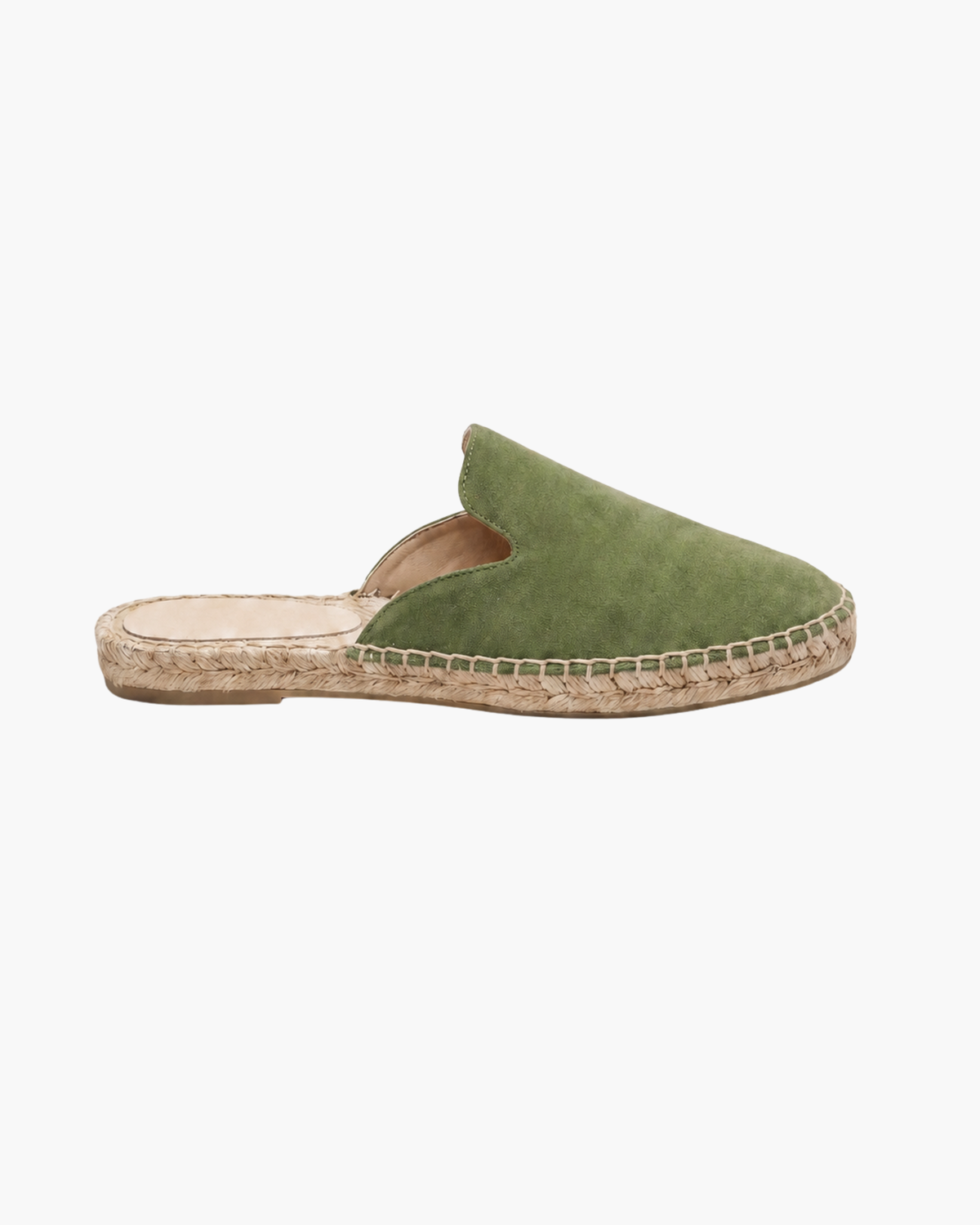 Mule Cap-Ferrat en suède vert — vue principale