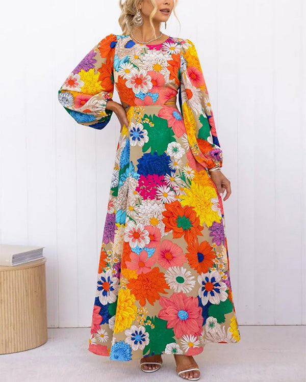 Robe Longue Ligne A Fleurie