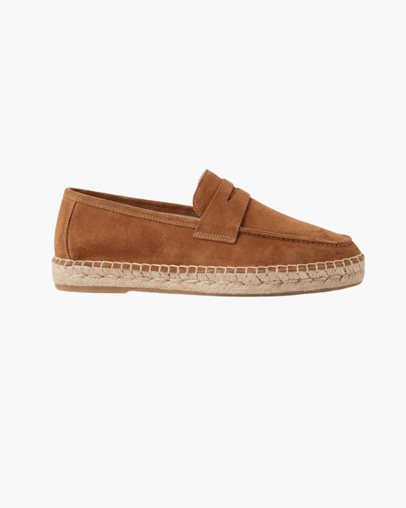 Espadrille Riviera en suède cognac — vue principale