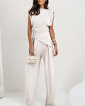 Ensemble Top Asymétrique et Pantalon Large